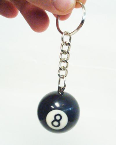 Click to get 8 ball keychain black