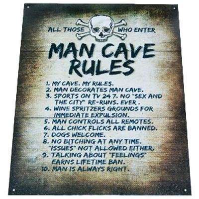 Click to get Man Cave Rules Metal Sign