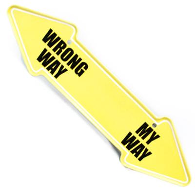 Click to get Wrong Way or My Way Magnet