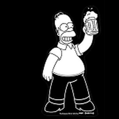 Click to get Simpsons Homer with Beer Car Decal