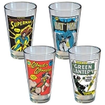 Click to get DC Comics Classic Covers Glass Set 4 Pack